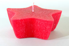Stern Kerze Rot durchgefärbt Romanik Weihnachten