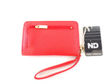 GELDBÖRSE PORTMONAIE Wallet Rot Etui New Design Querformat Trageschlaufe