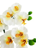 GESTECK ORCHIDEE Kunstblume Pflanze Weiß Gelb Blume Deko 25 cm H Phalaenopsis