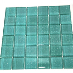 Casa-Poador Glasmosaik Fliesen Türkis glänzend Schwarz Matten Glas Varianten