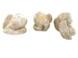 ENGELFIGUR ENGEL 3 STÜCK patiniert goldfarben 7,5 cm x 6 x 5,5 cm Weihnachten Deko klein