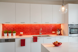 CASA - POADOR GLASMOSAIK Polygonal Soft Glas Rot Bologna glatt Mosaik Deko