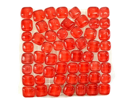 Glasmosaik Polygonal Soft Glas Rot Bologna 1 x Quadrat glatt glänzend Mosaik