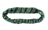 SCHAL RUNDSCHAL Blau Grau Grün Loop Wickelschal gestrickt Tricote Main