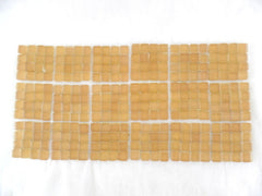 BORDÜRE Glasmosaik Beige matt Glas Borde 18 x Quadrate 288 Steine 5 mm