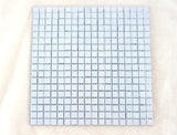 Glasmosaik Fliesen mittelblau glänzend Matte 30 x 30 cm 324 Steinchen