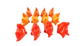 FISCHE 12 STÜCK Orange Keramik Ton 8 cm Tierfigur Dekoration