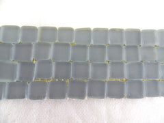 BORDÜRE Glasmosaik Grau matt Borde 1 Streifen unregelmäßig 92 Steine