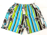 Short Badehose Badeshorts M / L Lotus Shorts geblümt gestreift Grün Blau Braun