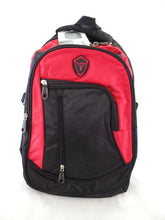 Tapple Rucksack Rot Schwarz Laptopfach Schulrucksack Freizeit Schule