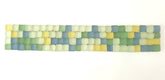 BORDÜRE Glasmosaik Mix hellblau gelb grün milchig matt Borde 1 Streifen unregelm