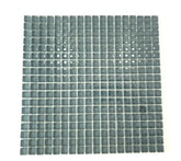 Glasmosaik Fliesen Anthrazit Grau glänzend Matte 324 Steinchen