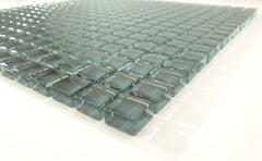 Glasmosaik Fliesen Anthrazit Grau glänzend Matte 324 Steinchen