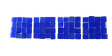 MOSAIKSTEINE BLAU matt Glas Borde 4 x Quadrate Mosaik Glas Basteln Deko