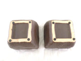 TÖPFE 2 ÜBERTÖPFE dunkelbraun 11 cm Hoch Quadrat für Pflanzen Dekoration