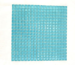 Glasmosaik Fliesen Wasserfallblau glänzend Matte 324 Steine