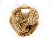 Schal Rundschal Braun Loop Wickelschal Schlauchschal gestrickt Polyester
