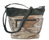 DAMENTASCHE LOUBS BRONZE Doreen Metallic Beach Schulterriemen Tasche Shopper