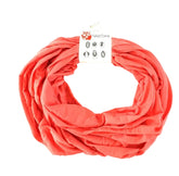 SCHAL RUNDSCHAL LACHS Loop Wickelschal 100% Polyester Sommer leicht