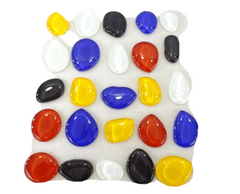 Glasmosaik 43 Steine 1250 g 5 Farben Mix bunt Mosaik Glas Basteln DIY