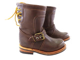 WESTERNSTIEFELETTE ARBEITS COWBOYBOOT Cowboyboot 36 UK 3 USA 5 Braun Schnalle Leder Mexico