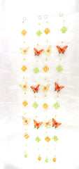 4 er Set Schmetterling Girlanden 90 cm Orange / Grün zum aufhängen Dekoration