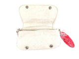 AXEL DAVID TASCHE Creme Beige Schultertasche Magnetverschluss Henkel