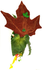 Gesteck Seide Ahornblatt Trocken Gelb Orange Kunstblumen Sonnenblumen