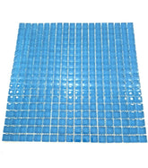 Ressalossa Glasmosaik Fliesen Blau leicht Türkis glänzend Matte 324 Steine