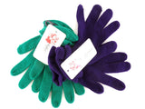 HANDSCHUHE FINGERHANDSCHUHE 2 Paar 1 x grün und 1 x lila Highlight Company
