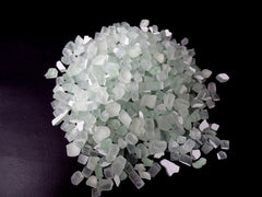 Mosaik 650 g tranzparent matt unregelmäßig Crush Glas Milchglas 630 Steine Glas