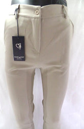 Hose Chic & Mit Beige Größe M Bundfaltenhose Buisnesshose Italy