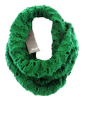 SCHAL DUNKELGRÜN Loop Wickelschal gestrickt Arcylic Lochmuster UP Accessoires