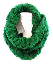 Schal Rundschal dunkelgrün Loop Wickelschal gestrickt Arcylic Lochmuster UP