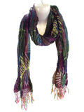 SCHAL FRANSEN BUNT kräftige Farben fortlauf. Muster 100 % Polyester 170 cm L 30 Breit