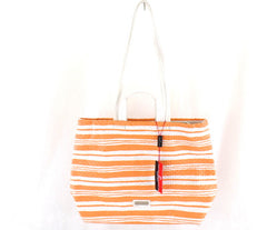 Pierre Cardin - By12_14474 _Arancio Damentasche Weiß Orange Shopper Dame