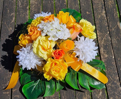 Casa-Poador Strauß Kunstblumen Rosen Grabstrauß Geschenk künstliche Blumen