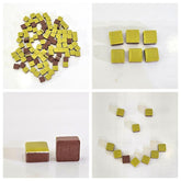 Casa-Poador Mosaiksteine Lime gelb grün matt mini Tüte ca100 Steine Basten DIY