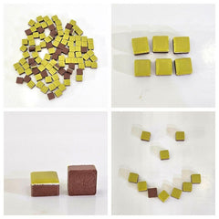 Casa-Poador Mosaiksteine Lime gelb grün matt mini Tüte ca100 Steine Basten DIY