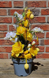 CASA - POADOR OSTERGESTECK Kunststoff Topf Osterglocken Kunstblumen Deko