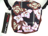 Schultertasche Daniel Ray Umhängetasche in Braun Rosa Schwarz Blumenmuster