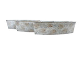 METALLGEFÄßE 20 STÜCK Ellipse blau grau 30 x 8 x 6,5 cm bepflanzen Dekoration