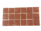 BORDÜRE Glasmosaik Braun matt Glas Borde 18x Quadrate 50 x 50 mm 288 Steine 5 mm
