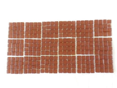 BORDÜRE Glasmosaik Braun matt Glas Borde 18x Quadrate 50 x 50 mm 288 Steine 5 mm