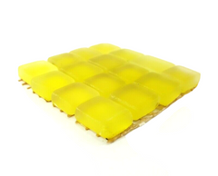 Glasmosaik Zitronengelb Mosaiksteine matt Glas Borde 4 x Quadrate Mosaik Basteln