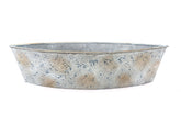 METALLGEFÄßE 20 STÜCK Ellipse blau grau 30 x 8 x 6,5 cm bepflanzen Dekoration