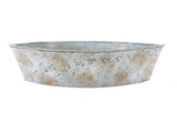 METALLGEFÄßE 20 STÜCK Ellipse blau grau 30 x 8 x 6,5 cm bepflanzen Dekoration