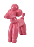 BALLON HUND Rosa Pudel Dijk Moderne Skulptur ca. 17,5 x 7 x 15,5 cm Dekofigur