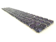 Glasmosaik BORDÜRE Lila klar glänzend Borde 1 Streifen 92 Steine unregelmäßig