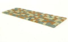 Mosaik Mix hellblau milchig Beige matt Borde 1 Streifen unregelmäßig Glas DIY